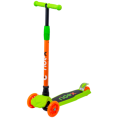 Самокат 3-колесный Chip, 120/80 мм, оранжевый/зеленый Ridex