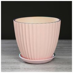 Горшок для цветов "Калифорния", пудровый жемчуг, 3.5 л 2935464 Керамика ручной работы