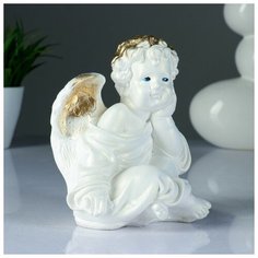 Фигура "Ангел сидя" перламутр 18х14х12см 4379209 Хорошие сувениры