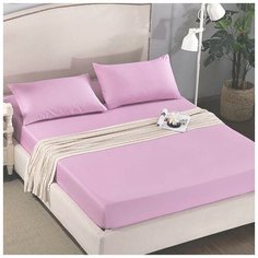 Простыня Nova Сатин, 160x220 см, розовый