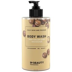 Крем гель для душа IN2BEAUTY Professional. Масло макадамии, МЁД + Витамин Е, смягчение, питание увлажнение / 460 мл