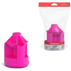 Подставка настольная пластиковая вращающаяся ErichKrause Mini Desk, Neon Solid, розовый