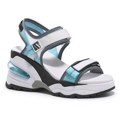 Босоножки ASH Deep, размер 36, белый/голубой/серебряный