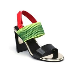 Босоножки UNITED NUDE Zink Slingback Hi, размер 36, черный/мульти/красный