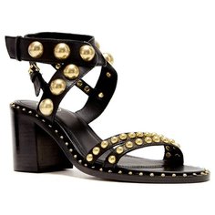 Босоножки ASH Nora, размер 39, черный/золотой