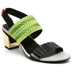 Босоножки UNITED NUDE, размер 38, черный/салатовый