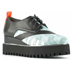 Полуботинки дерби UNITED NUDE , размер 38 , черный/голубой