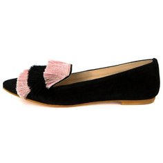 Балетки Just Couture, размер 36, черный/розовый