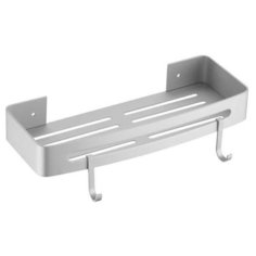 FASHUN Полка для ванной решетчатая с двумя крючками A7336-17, белая