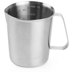 Кувшин стальной с мерной шкалой HENDI, объем 0,5 литра, диаметр 90 мм, высота 105 мм, 516102