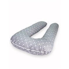 Подушка для беременных U + наволочка Stars mini Grey Петербургский Уют