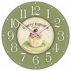 SvS Настенные часы SvS 4001014 Kitchen Пирожное с вишней СВС