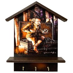 Ключница "Домик" с тремя металлическими крючками "Моя прелесть" Евростиль