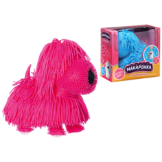 Интерактивная игрушка ABtoys Макаронка Собака розовая ходит, звуковые и музыкальные эффекты.