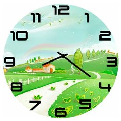 SvS Настенные часы SvS 3002638 Вид на холмы СВС