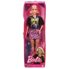 Кукла Mattel Barbie Игра с модой FBR37/GRB47 (блондинка, черная футболка розовая бюка)