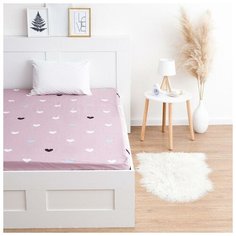 Простыня на резинке LoveLife 140*200*25см, "Нежность", 100% хлопок, сатин, 125г/м² 6881696