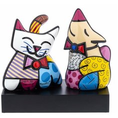 Статуэтка "Кот и собака", фарфор, пластик, мануфактура "Goebel", автор Romero Britto, Германия, 2012 г.
