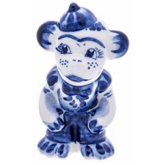 Статуэтка "Обезьянка", фарфор, роспись, Объединение "Гжель", Россия, 1991-2015 гг.