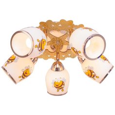 Люстра ЭкономСвет "3622/5FGD+YL WT". Золото+желтый