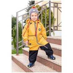 Комбинезон NIKASTYLE размер 92, горчичный/черный