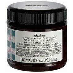 Davines Alchemic Creative Conditioner For Blond And Lightened Hair Teal - Креативный кондиционер для осветленных и натуральных блондов оттенок (морская волна) 250 мл