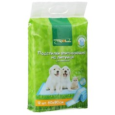 Пеленки для собак впитывающие Triol на липучках 30551007 90х60 см 12 шт.