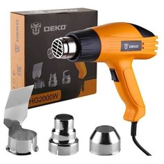 Строительный фен DEKO HG2000W, 2000Вт, 2 скорости, защита от перегрева