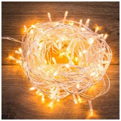 Гирлянда NEON-NIGHT 303-186, 80 ламп, теплый белый/прозрачный провод