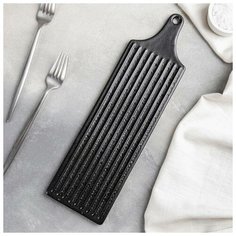 Блюдо для подачи "Гриль" 10,2х36х1,2 см, цвет черный 4951235 Доляна