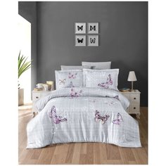 DOnCO Постельное белье Zillah цвет: серый, фиолетовый (2 сп. евро) br36522