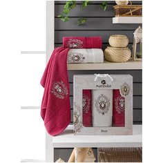 Oran Merzuka Полотенце Boss Цвет: Бордовый (50х80 см - 2 шт,70х130 см) br41011