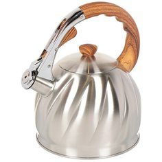Чайник из нержавеющей стали Daniks GS-04571 со свистком, 3 л