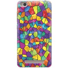 Cиликоновый чехол на Xiaomi Redmi 4A / Сяоми Редми 4А с принтом "Яркая мозаика" Gosso