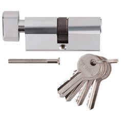 Цилиндровый механизм "PALLADIUM" 70 мм, ключ-завертка, хром