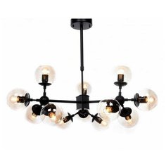Подвесная люстра Lumina Deco Zodiak LDP 160-12 BK