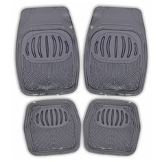 Коврик салона SKYWAY Rain-1 4пр. Ванночка Виниловый Черный прозрачный (п:69*48см,з:48*48см)