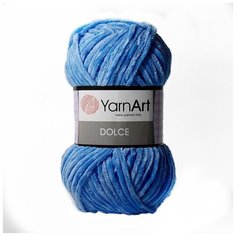 Пряжа YarnArt Dolce 100г. 120м (100% микрополиэстер) (777 Небесно голубой)