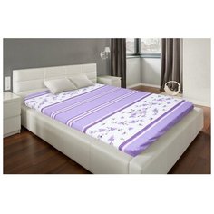 Простыня на резинке Этель 160*200*25 см, "Лавандовый мотив", 100% хлопок,поплин, 125 гр/м2 5926566