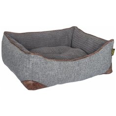 PRIDE лежак прямоугольный с высоким бортиком Классик графит 60 х 50 х 18 см (1 шт)