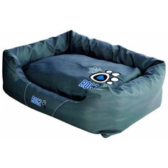Лежак для собак Rogz Spice Бирюзовая лапка с бортиком и двусторонней подушкой малый 56 x 35 x 22 см (1 шт)