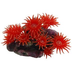 Декор для аквариума Коралл силиконовый Vitality красный 20 х 12 х 14 см (1 шт)
