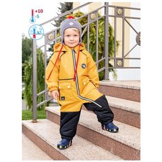 Комбинезон NIKASTYLE 8м0521 размер 98, горчичный/черный