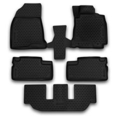 Коврики 3D в салон TOYOTA Wish, 2003-2009, передний привод, П.Р., 5 шт. (полиуретан) Element