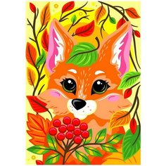 Набор для творчества LORI Картина по номерам для малышей Осенняя лисичка