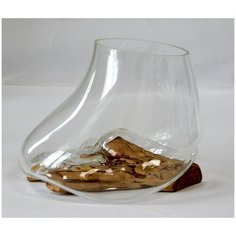 Декоративная выдувная ваза NiNaGlass 90-008 на коряге, стекло