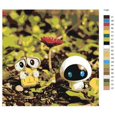Картина по номерам «Валли и робот» 50х50 см (T1091) Brushes Paints