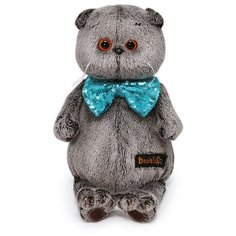 Мягкая Игрушка Кот Басик в галстуке-бабочке в пайетках, Basik&Co, 30 см