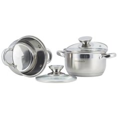 Набор кастрюль Ofenbach NB 100003 (4 предмета) кастрюли 1,1л; 1,7л. из нержавеющей стали