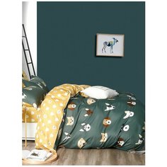 Пододеяльник Milky Garden "Dogs (сатин)" 1,5-спальный на молнии 145х215 см